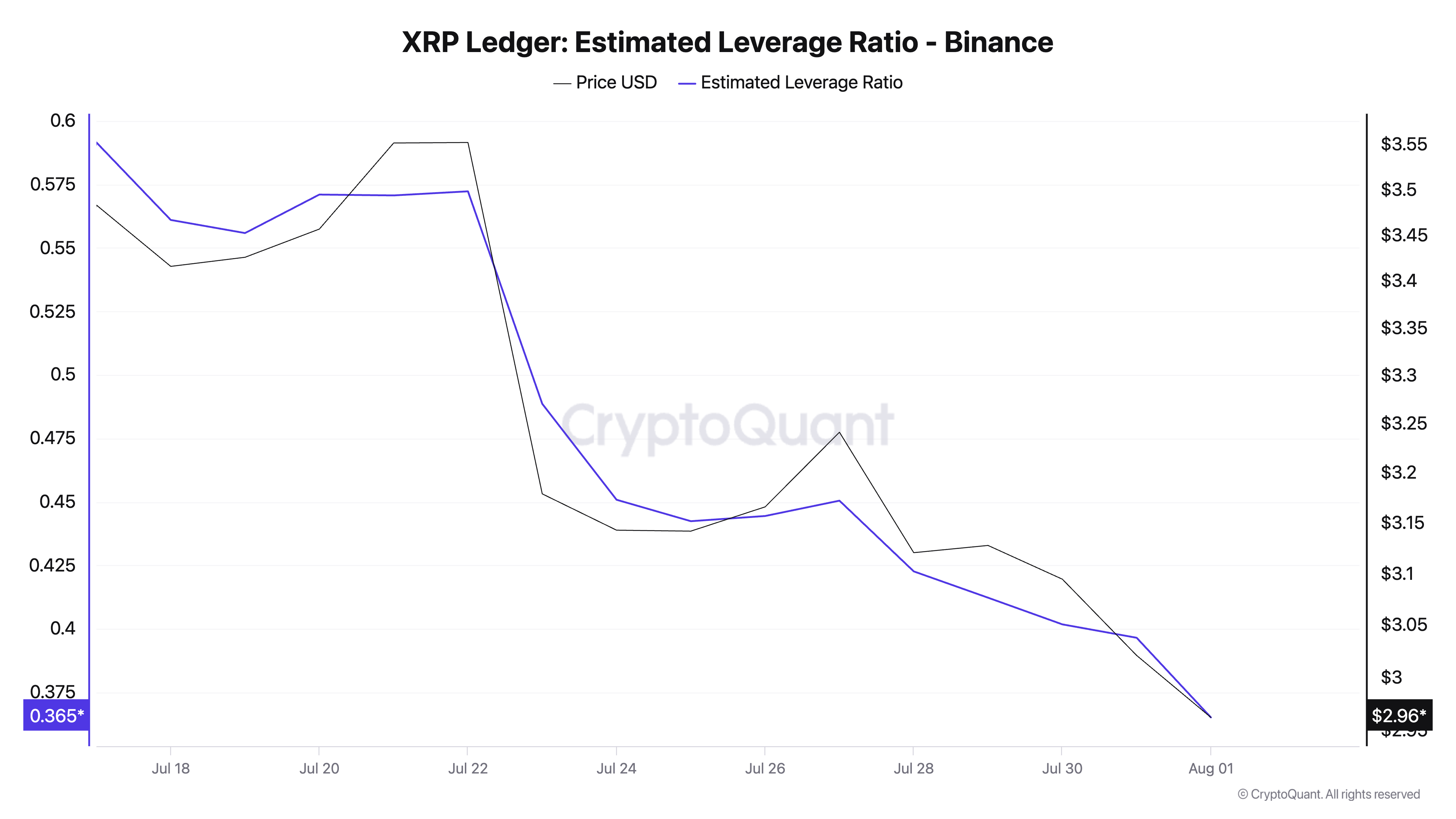 XRP 估算杠杆率